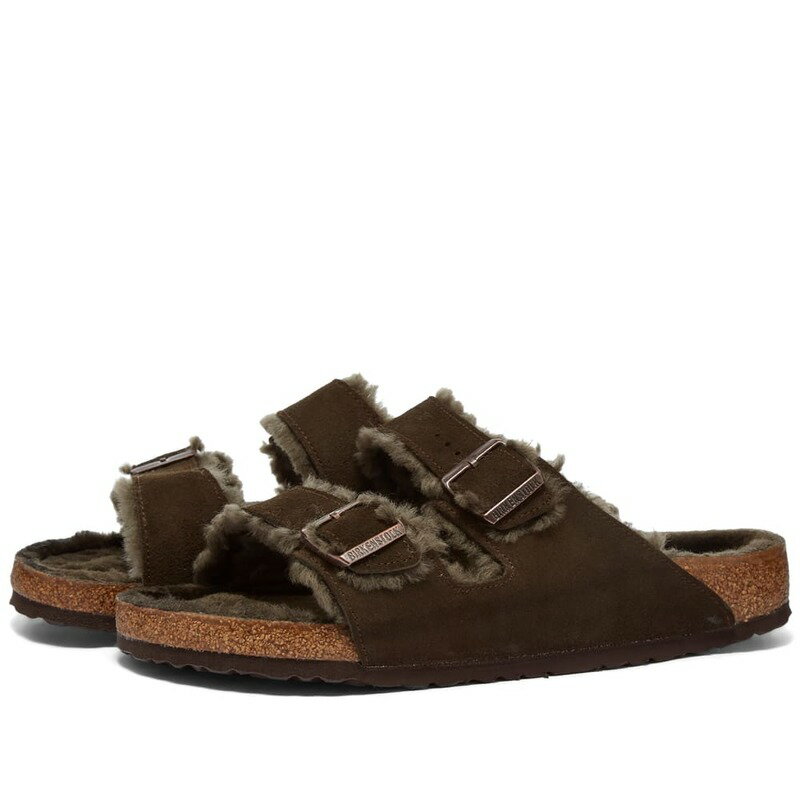 【送料無料】 ビルケンシュトック メンズ サンダル シューズ Birkenstock Arizona Fur Mocca Suede