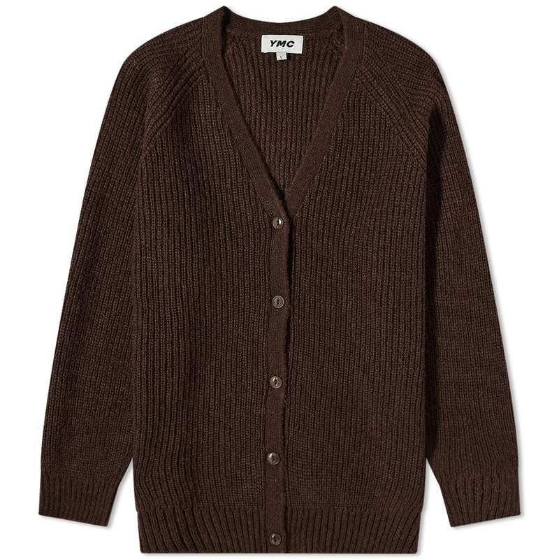 【送料無料】 ワイエムシー メンズ ニット・セーター カーディガン アウター YMC Kurt Knit Cardigan Brown