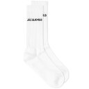 【送料無料】 ジャクエムス メンズ 靴下 アンダーウェア Jacquemus Logo Socks White(4)