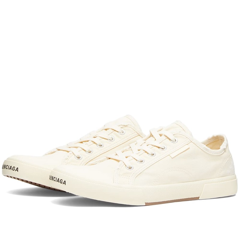 【送料無料】 バレンシアガ メンズ スニーカー シューズ Balenciaga Paris Low Canvas Sneaker White & White