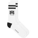 【送料無料】 アミリ メンズ 靴下 アンダーウェア AMIRI Ribbed Ma Athletic Sock White