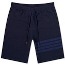 トム・ブラウン 【送料無料】 トムブラウン メンズ パーカー・スウェット アウター Thom Browne Tonal 4 Bar Sweat Shorts Navy