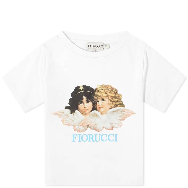 yz tBIb` fB[X TVc gbvX Fiorucci Classic Angel Crop T-Shirt White