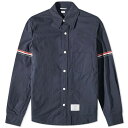 トム・ブラウン 【送料無料】 トムブラウン メンズ ジャケット・ブルゾン アウター Thom Browne Taped Arm Shirt Jacket Navy