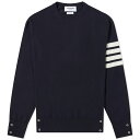 トム・ブラウン 【送料無料】 トムブラウン メンズ ニット・セーター アウター Thom Browne Classic Merino Crew Knit Navy