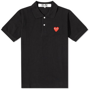 ̵ ࡦǡ륽  ݥ ȥåץ Comme des Garcons Play Red Heart Polo Black & Red