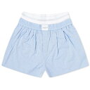 【送料無料】 アレキサンダーワン メンズ ハーフパンツ・ショーツ ボトムス Alexander Wang Logo Boxer Short Chambray Blue