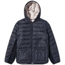 トム・ブラウン 【送料無料】 トムブラウン メンズ ジャケット・ブルゾン ダウンジャケット アウター Thom Browne Knit Panel Hooded Down Jacket Navy