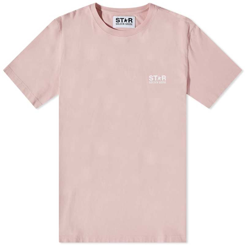  ゴールデングース メンズ Tシャツ トップス Golden Goose Big Star Back T-Shirt Pink Lavender & White
