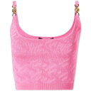 【送料無料】 ヴェルサーチ レディース シャツ トップス Versace Crop Top Pink