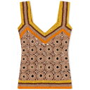 【送料無料】 ウェールズ ボナー メンズ タンクトップ トップス Wales Bonner Marimba Crochet Tank Top Camel