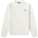 【送料無料】 フレッドペリー メンズ パーカー・スウェット アウター Fred Perry Button Down Pocket Sweat Ecru