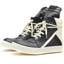 【送料無料】 リックオウエンス メンズ スニーカー シューズ Rick Owens Geobasket Sneaker Black & Milk