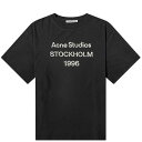 【送料無料】 アクネ ストゥディオズ レディース Tシャツ トップス Acne Studios Exford 1996 T-Shirt Faded Black