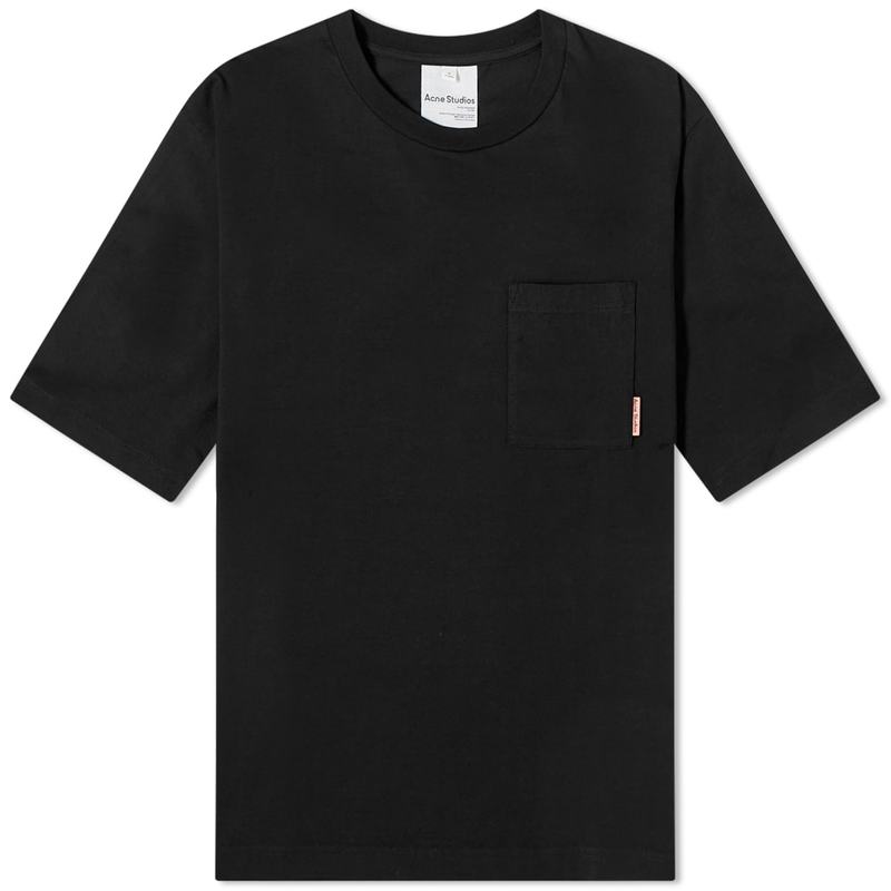 【送料無料】 アクネ ストゥディオズ レディース Tシャツ トップス Acne Studios Edie Pink Label Tee Black