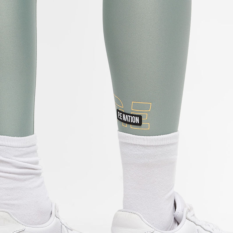 ピーイーネーション レディース レギンス ボトムス P.E Nation Grand Stand Leggings Iceberg Green