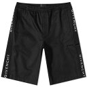 ジバンシイ 【送料無料】 ジバンシー メンズ ハーフパンツ・ショーツ ボトムス Givenchy Logo Band Shorts Black