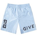【送料無料】 ジバンシー メンズ ハーフパンツ・ショーツ 水着 Givenchy 4G Long Logo Swim Shorts Baby Blue