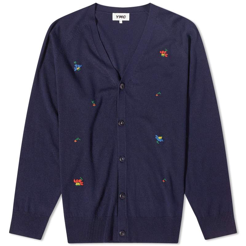 【送料無料】 ワイエムシー メンズ ニット・セーター カーディガン アウター YMC Kurt Cardigan Navy