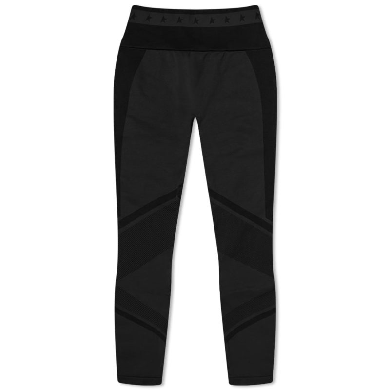 【送料無料】 ゴールデングース レディース レギンス ボトムス Golden Goose Star High Waist Leggings Black & Dark Grey