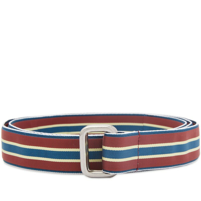 BEAMS ベルト メンズ 【送料無料】 ビームス プラス メンズ ベルト アクセサリー Beams Plus Grosgrain Tape Double Ring Belt Brown