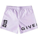 【送料無料】 ジバンシー メンズ ハーフパンツ・ショーツ 水着 Givenchy 4G Long Logo Swim Short Lilac