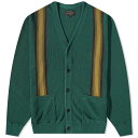 【送料無料】 ビームス プラス メンズ ニット・セーター カーディガン アウター Beams Plus Stripe Jaquard Cardigan Green