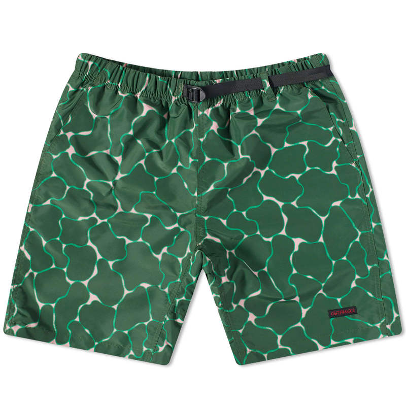【送料無料】 グラミチ メンズ ハーフパンツ・ショーツ ボトムス Gramicci Shell Packable Shorts Ripple Green