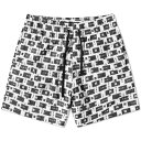 【送料無料】 アミリ メンズ ハーフパンツ・ショーツ 水着 AMIRI Amiri Interweave Swim Short Black & White