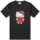 【送料無料】 ソウルランド メンズ Tシャツ トップス Soulland x Hello Kitty Heart Tee Black