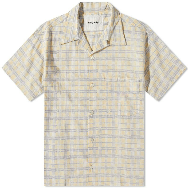 【送料無料】 ストーリーエムエフジー メンズ シャツ トップス Story mfg. Shore Checked Vacation Shirt Coast Check Block