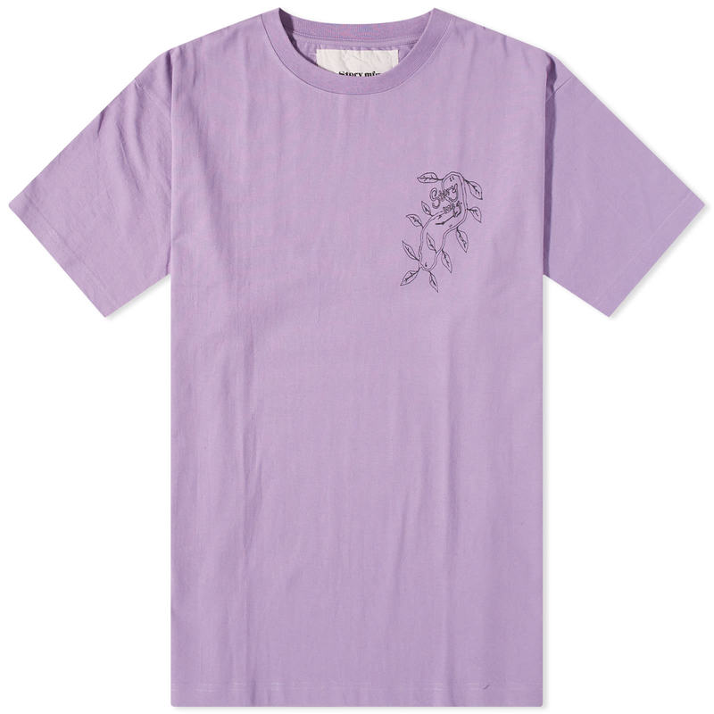 【送料無料】 ストーリーエムエフジー メンズ Tシャツ トップス Story mfg. Vine Grateful T-Shirt Lilac Vine