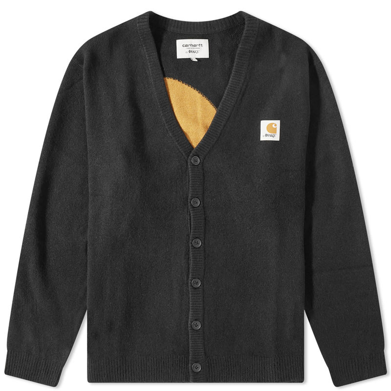 【送料無料】 アウェイク メンズ ニット セーター ガーディガン アウター Awake NY x Carhartt WIP Cardigan Black