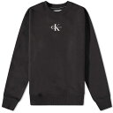 【送料無料】 カルバンクライン メンズ パーカー・スウェット アウター Calvin Klein Monologo Crew Sweat Ck Black