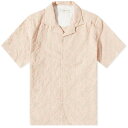  オフィシンジェネレール メンズ シャツ トップス Officine Generale Eren Embroidered Vacation Shirt Pink & Beige