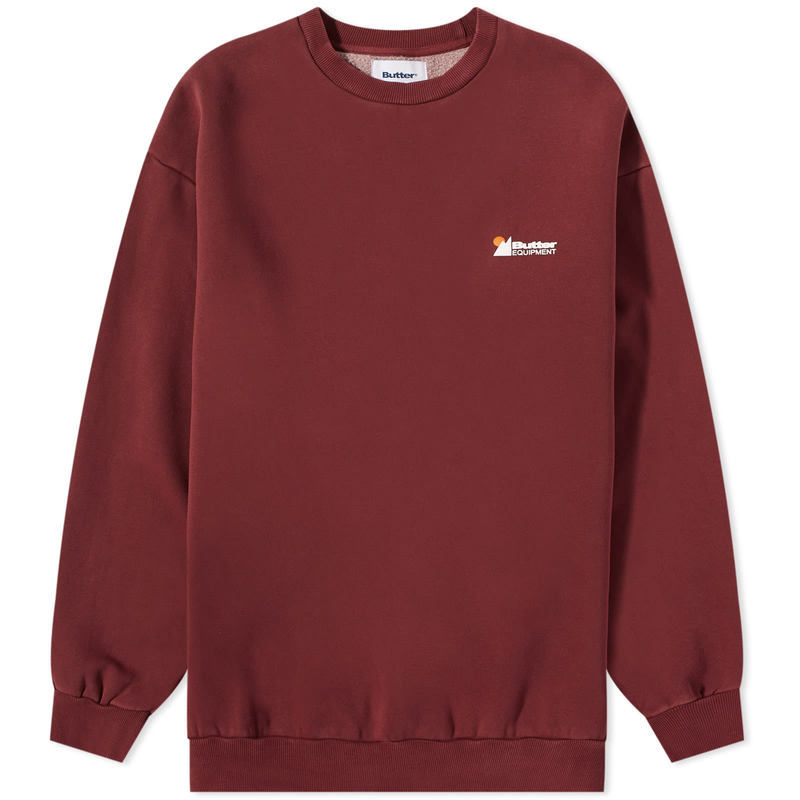 【送料無料】 バターグッズ メンズ パーカー・スウェット アウター Butter Goods Pigment Dye Crew Sweat Redwood