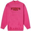 【送料無料】 ヴェトモン レディース パーカー・スウェット アウター VETEMENTS Paris Logo Sweater Hot Pink