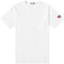 【送料無料】 コム デ ギャルソン メンズ Tシャツ トップス Comme des Garcons Play Invader T-Shirt White