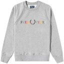 【送料無料】 フレッドペリー メンズ パーカー・スウェット アウター Fred Perry Embroidered Logo Crew Sweat Grey Marl