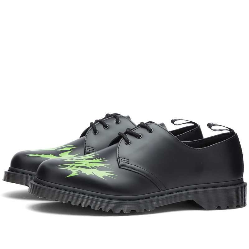 【送料無料】 ドクターマーチン メンズ ブーツ・レインブーツ シューズ Dr. Martens x NTS Radio 1461 Black & Bright Green Smooth