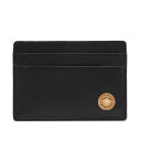 ヴェルサーチェ 財布（メンズ） 【送料無料】 ヴェルサーチ メンズ 財布 アクセサリー Versace Medallion Card Holder Black & Gold