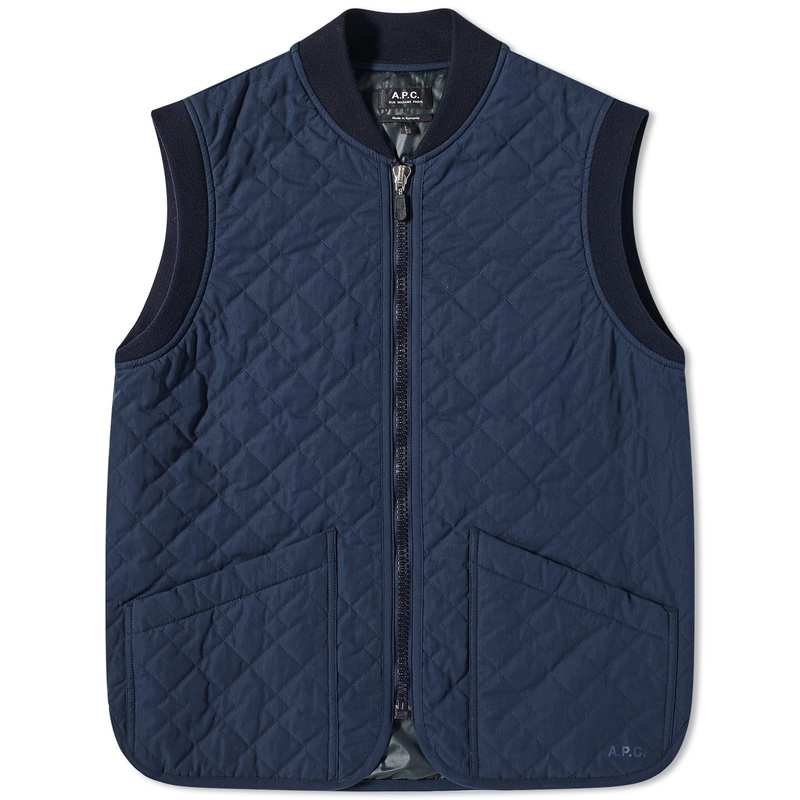 【送料無料】 アーペーセー メンズ ベスト アウター A.P.C. Silas Quilted Vest Dark Navy