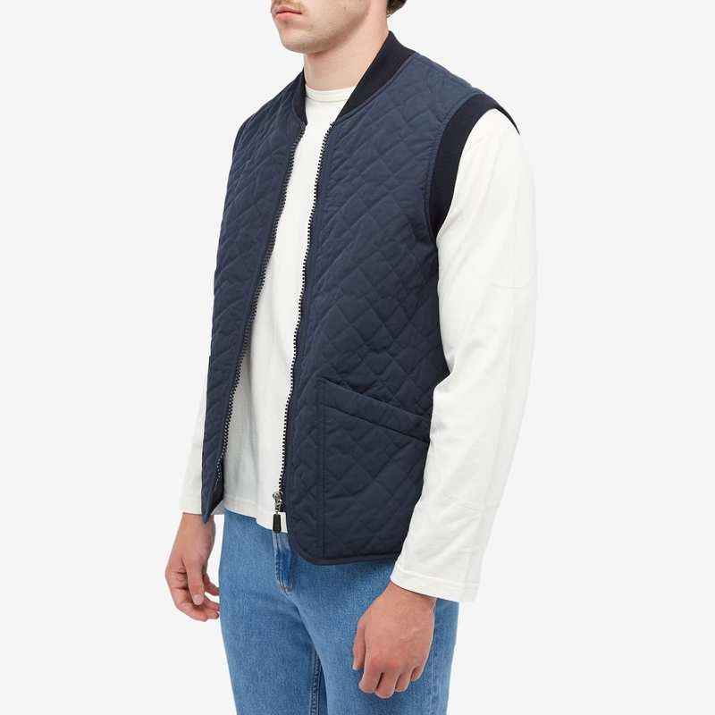 【送料無料】 アーペーセー メンズ ベスト アウター A.P.C. Silas Quilted Vest Dark Navy