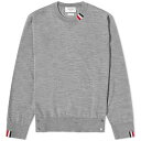 トム・ブラウン 【送料無料】 トムブラウン メンズ ニット・セーター アウター Thom Browne Intarsia Stripe Crew Knit Light Grey