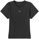 【送料無料】 アレキサンダーワン レディース Tシャツ トップス Alexander Wang Essential Shrunken T-Shirt Black