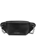 【送料無料】 アレキサンダー・マックイーン メンズ ボディバッグ・ウエストポーチ バッグ Alexander McQueen Biker Waist Bag Black