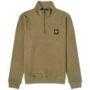 【送料無料】 ベルスタッフ メンズ パーカー・スウェット アウター Belstaff Patch Quarter Zip Sweat True Olive