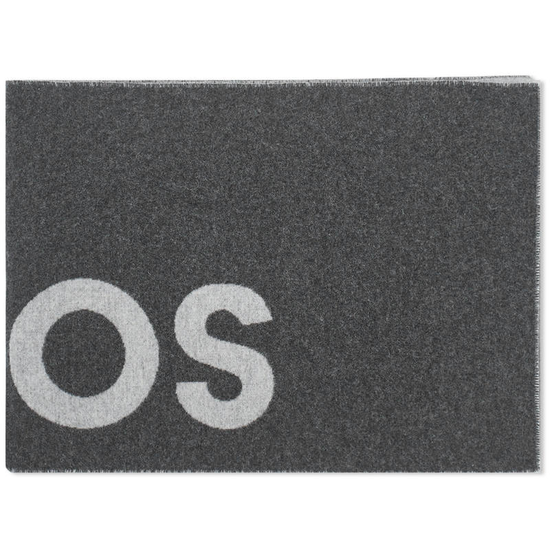 【送料無料】 アクネ ストゥディオズ メンズ マフラー・ストール・スカーフ アクセサリー Acne Studios Toronty Logo Contrast Recycled Scarf Grey & Light Grey