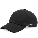 【送料無料】 ジャクエムス メンズ 帽子 アクセサリー Jacquemus Script Logo Cap Black