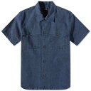 【送料無料】 アーペーセー メンズ シャツ トップス A.P.C. Gilles Short Sleeve Washed Denim Shirt Blue